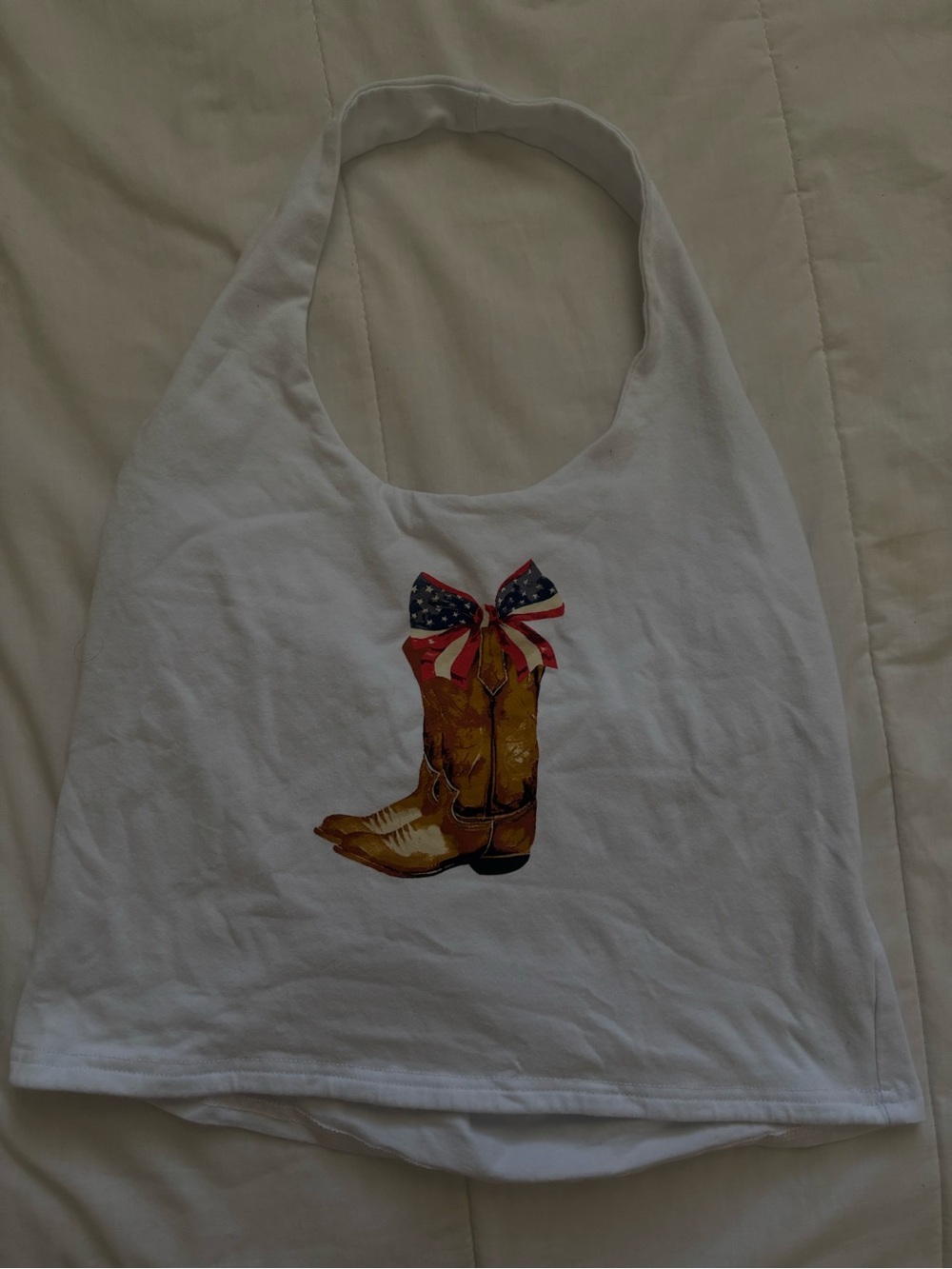 Fashion Nova White Halter Tank Top
